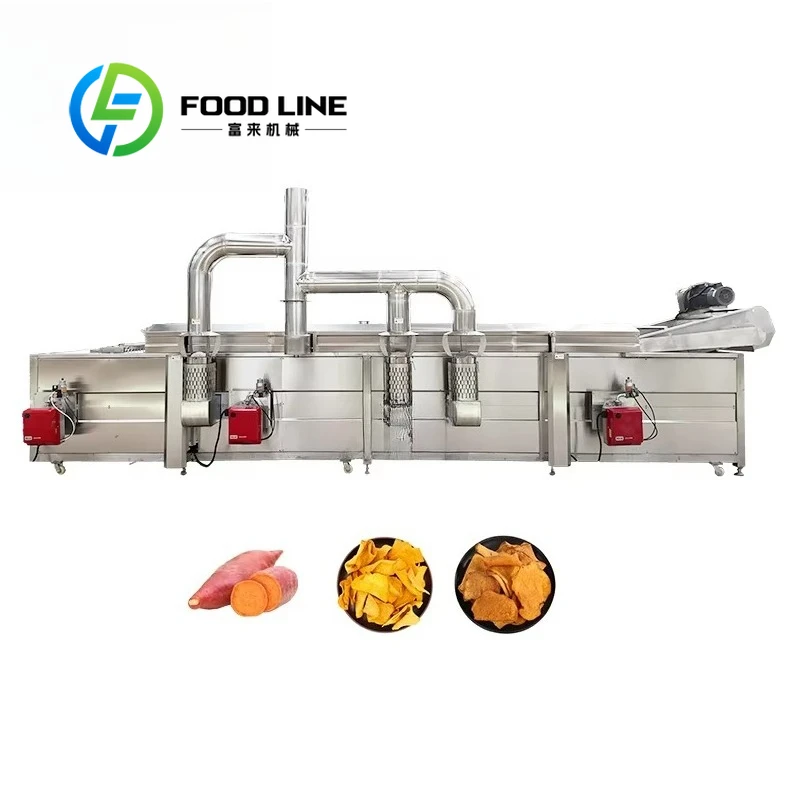 Lays patatas fritas que hacen el precio de la máquina Máquina de freír continua de patatas fritas industriales