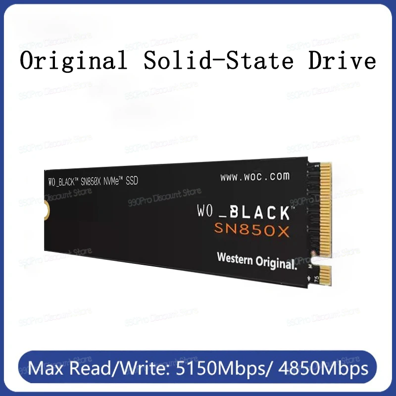 NEW-BLACK SN850X 1TB 2 ТБ 4TB M.2 2280 PCIe Gen 5 NVMe внутренний игровой SSD твердотельный накопитель с радиатором до 7450 Мб/с Скорость чтения