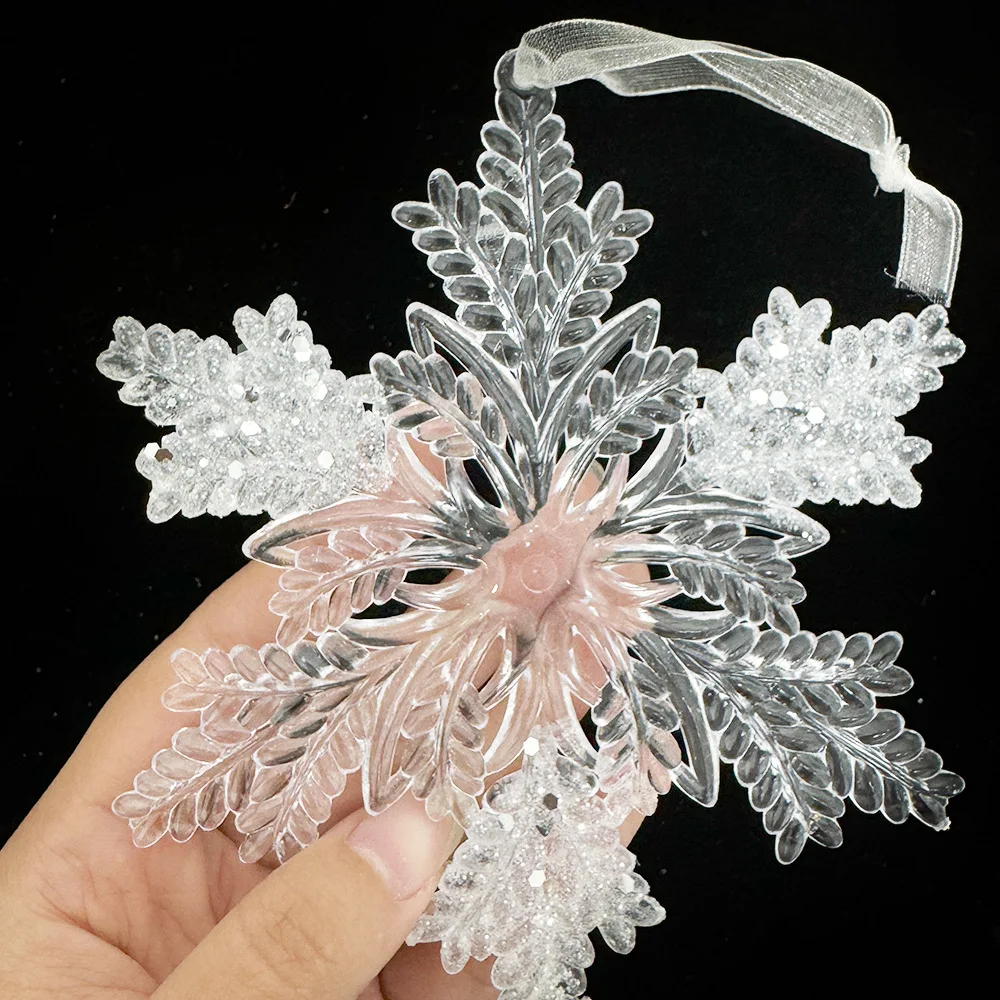 

Christmas Transparent Snowflake Pendant Christmas Tree Ornaments Christmas Decorations For Home Xmas 2024 Navidad New Year 2025