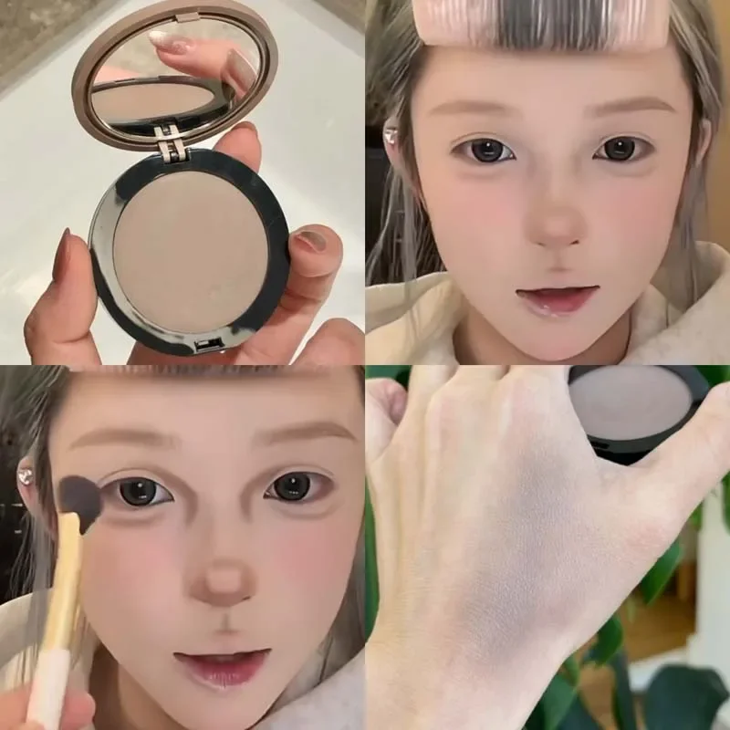 Matte Cement Brown Nose Shadow Facial Contouring Press Powder Monochrome Natural Color Rendering 3D Makeup Contour Palette