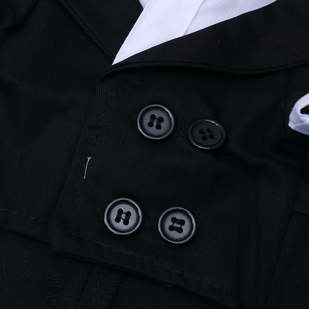 فستان زفاف للكلاب على الطراز البريطاني بدلة سهرة سوداء مقاس S زي رسمي للحفلات للحيوانات الأليفة معطف شهم زي ملابس الحيوانات الأليفة