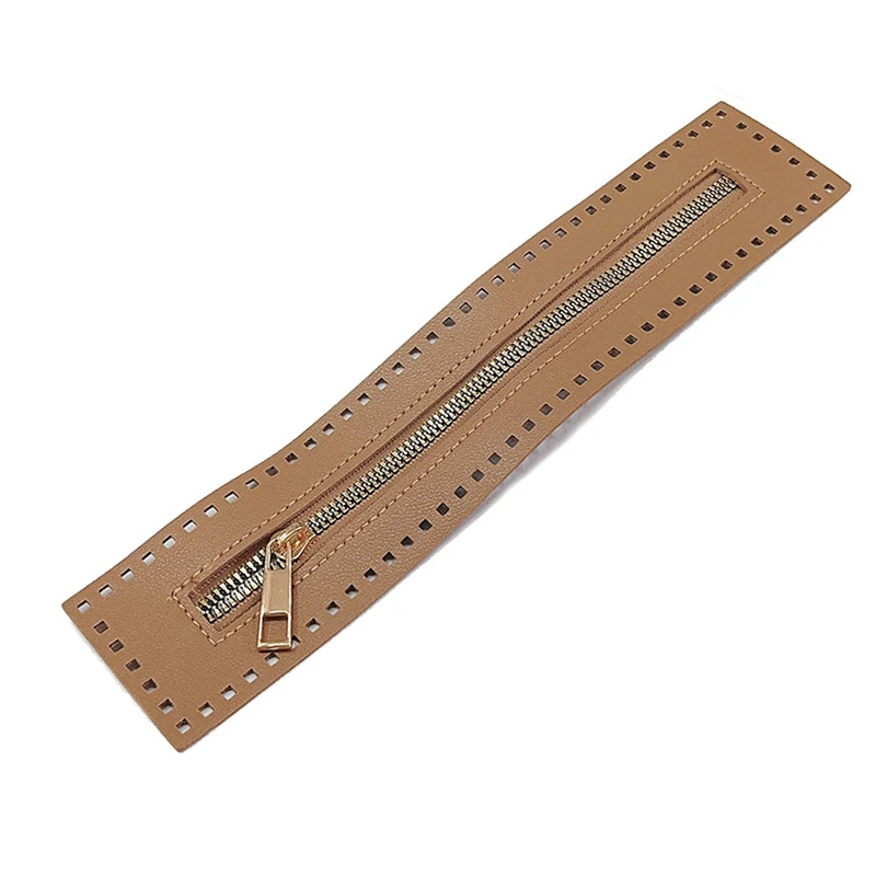 Leather Zipper Useful For Crochet Bag Hardware Soild Zipper Sewing Accessory Useful Handbag Leather Zipper