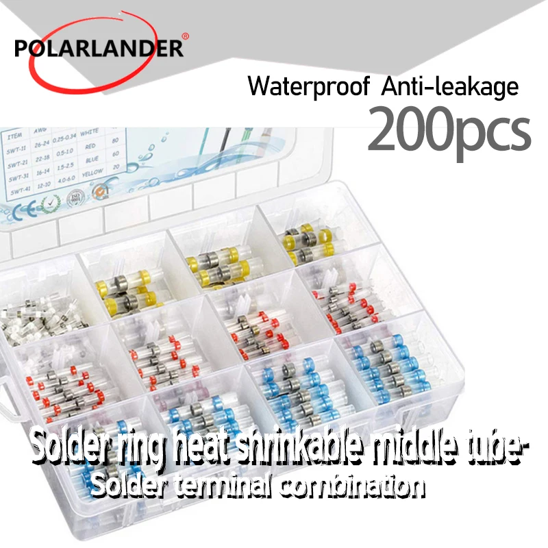 Tubo termorretráctil de 200 piezas, cable de aislamiento impermeable Termoretractil, funda retráctil para protector de cables conectado