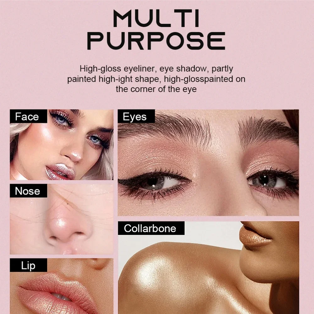 Zestaw kredki do makijażu Fit Colors Multi Purpose, perłowy cień do powiek w sztyfcie, szminka do ust i powiek Lying Silkworm.