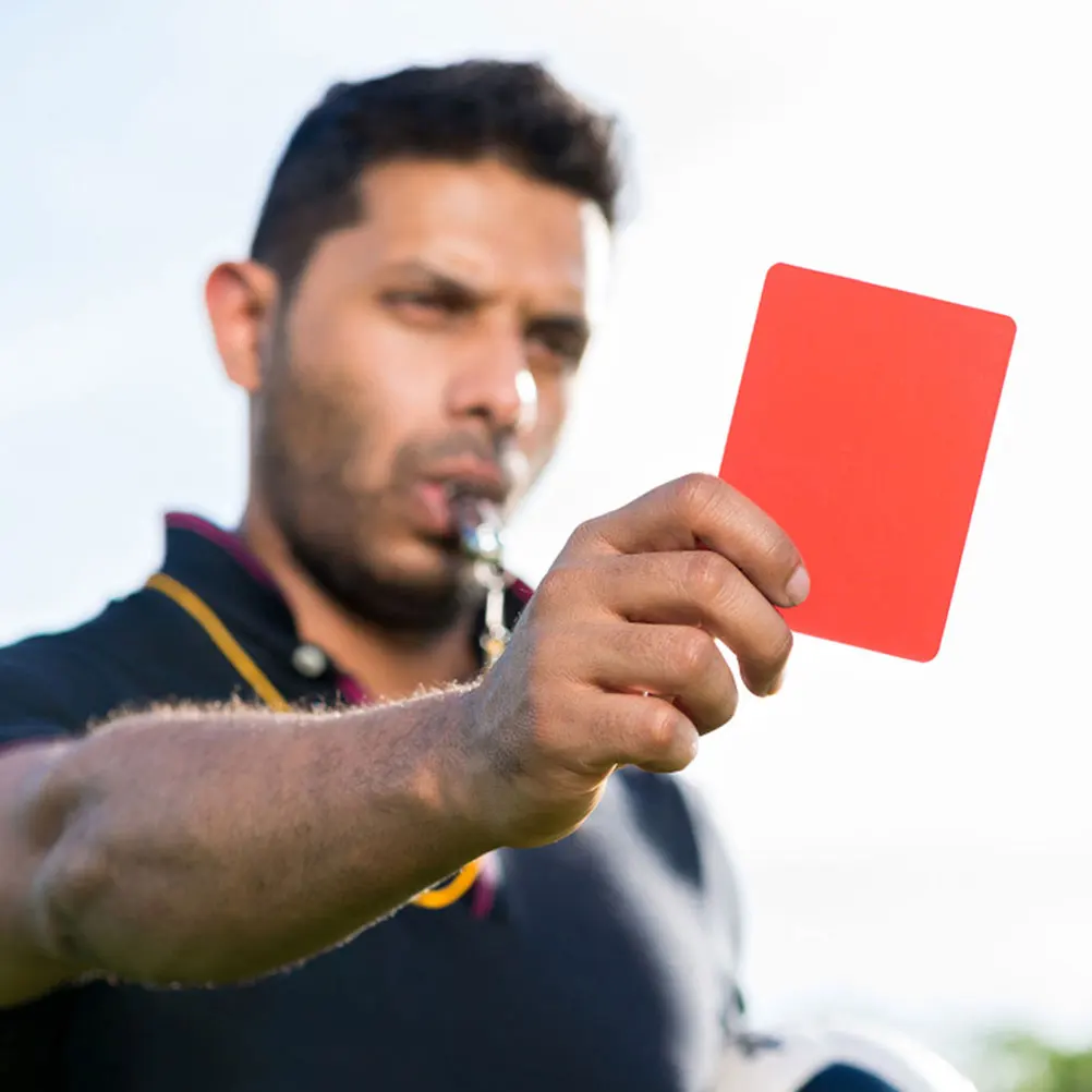 

20pcs Red Yellow Cards for Soccer Matches PVC Material St Size Portable Referee Accessories Compact Design Easy Extraction