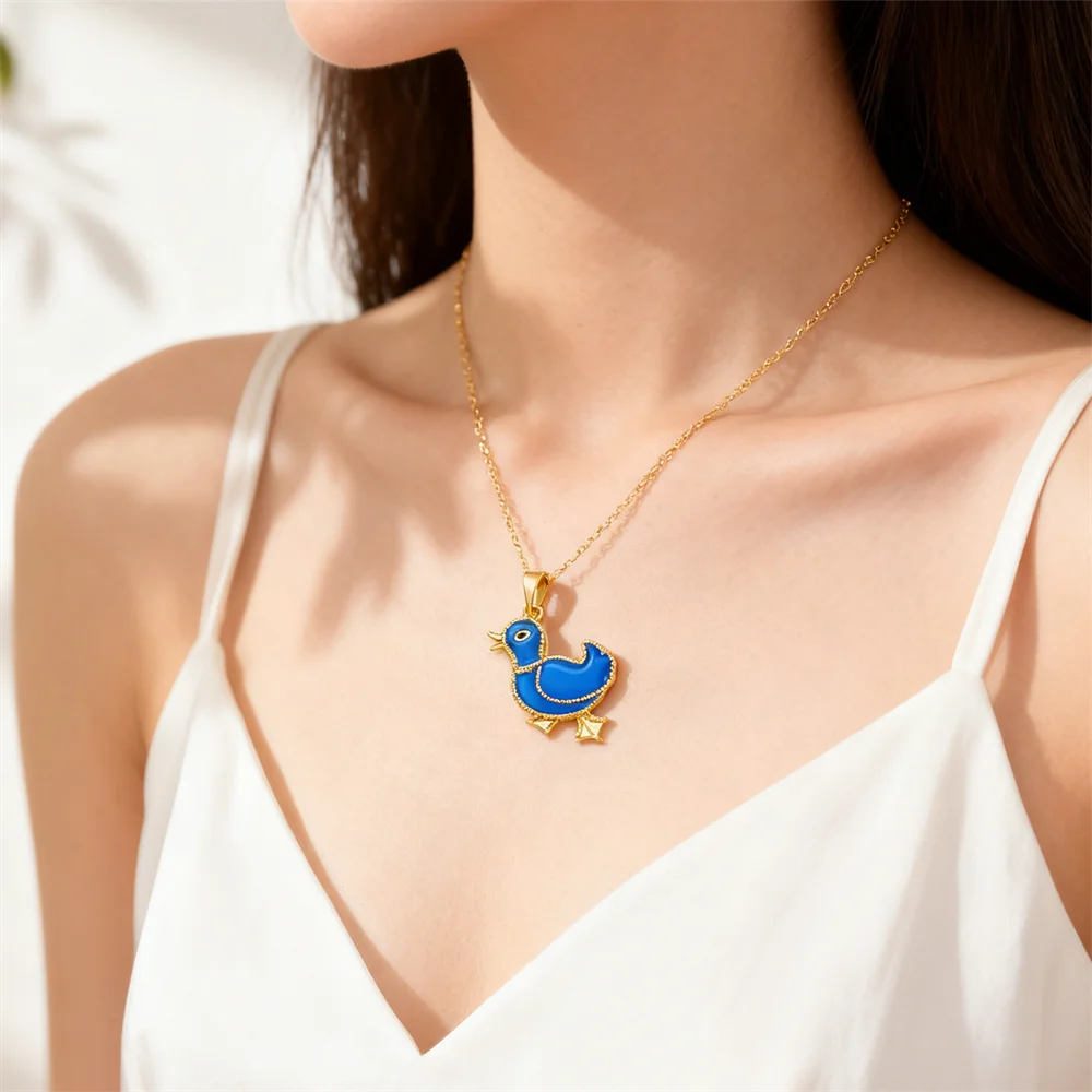 4 stuks hangers messing zirkonia emaille schattige eend bedels stijlvol voor diy sieraden ketting armband maken accessoires voor vrouwen mannen
