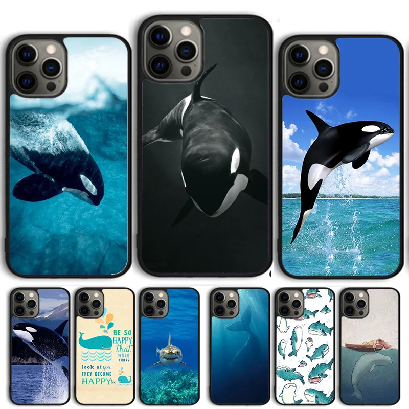 Custodia per telefono Killer Whale Orca Under Water per iPhone 16 15 14 13 12 Pro Max mini 11 Pro Max XS X XR Plus Coque