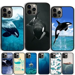 Killer Whale Orca Under Water Phone Case Cover For iPhone 16 15 14 13 12 Pro Max mini 11 Pro Max XS X XR Plus Coque