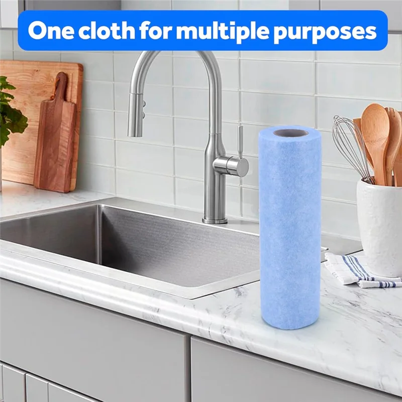 B58B-قطعة قماش تنظيف المطبخ قابلة للغسل وإعادة الاستخدام 25 × 200 سم خالية من الوبر عالية امتصاص الماء والأوساخ شوكة المطبخ الحمام #2