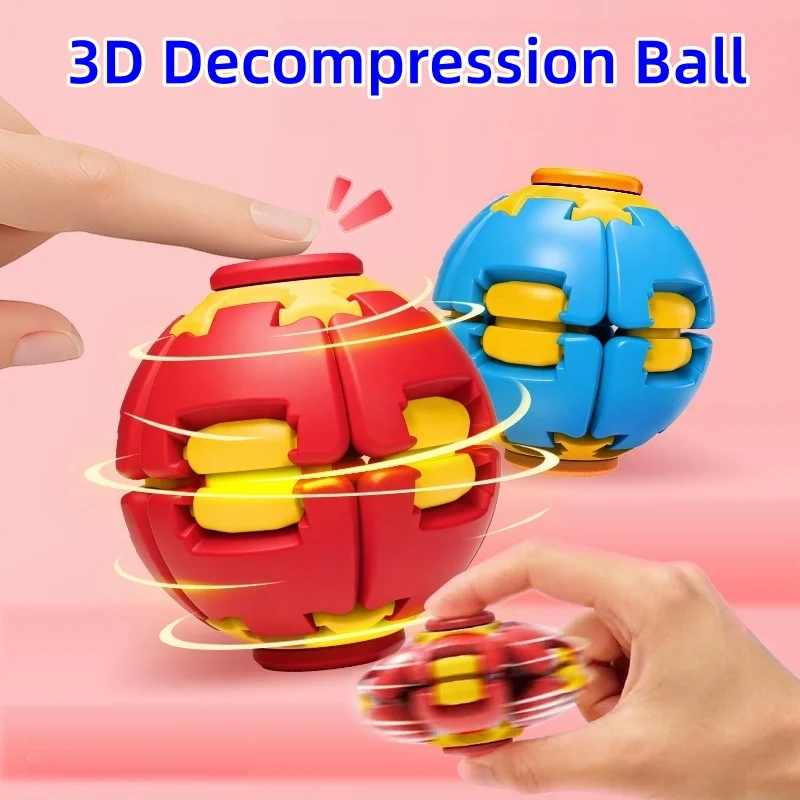 New Fingertip Rotating Ball 3D Printing Stress Relieving Ball Pressing Rotating Fingertip Gyroscope Puzzle Portable Fun Toy