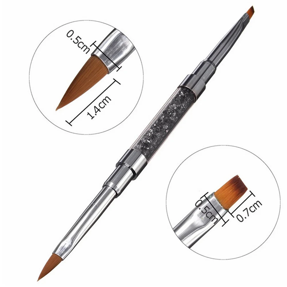 Gel Nail Art Brush Pen Dual Tip voor schoon Nauwkeurige verlenging Gebouw Lichtgewicht Comfortabel Valse Tip Designer Zwart