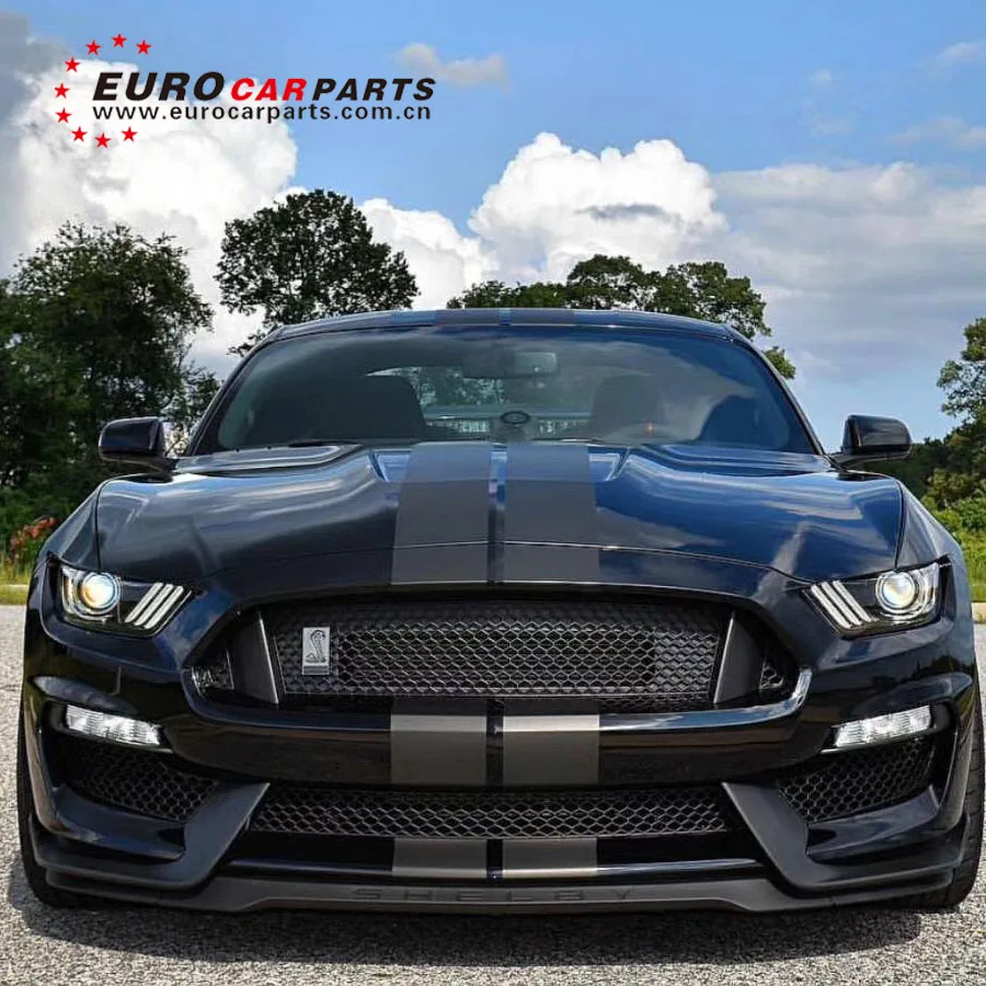 GT350 body kit for GT350 to 2017 new style with hood scoop front bumper fender ducts muffler tips