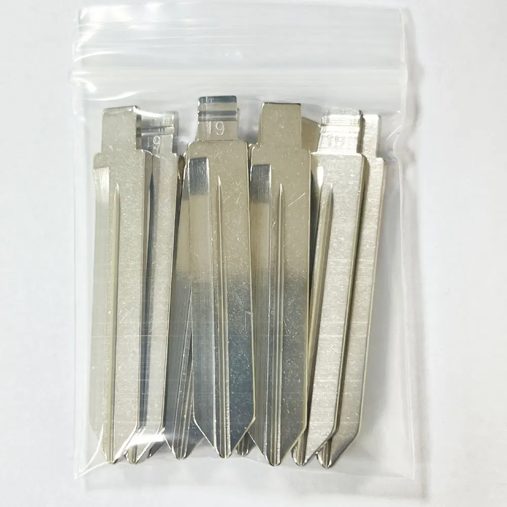 Hoja de llave de Metal abatible sin cortar para Ford Lincoln Mercury en EE. UU., KD Keydiy Xhorse VVDI, controles remotos universales No.19, 10 piezas, FO38