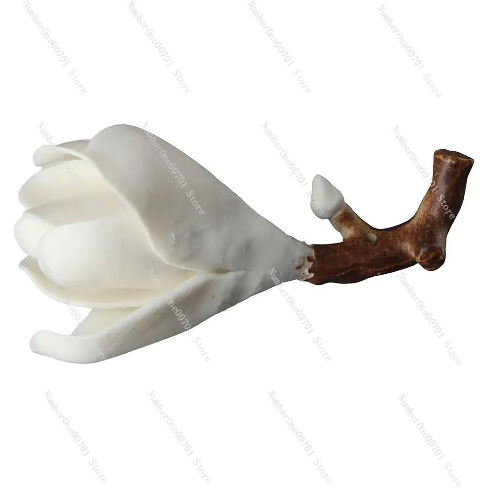 Mini Tea Pet Ornaments Magnolia Shape Plum Blossom Crafts Writing Brush Stand Incense Stick Holder Home Decor Aromatherapy Base