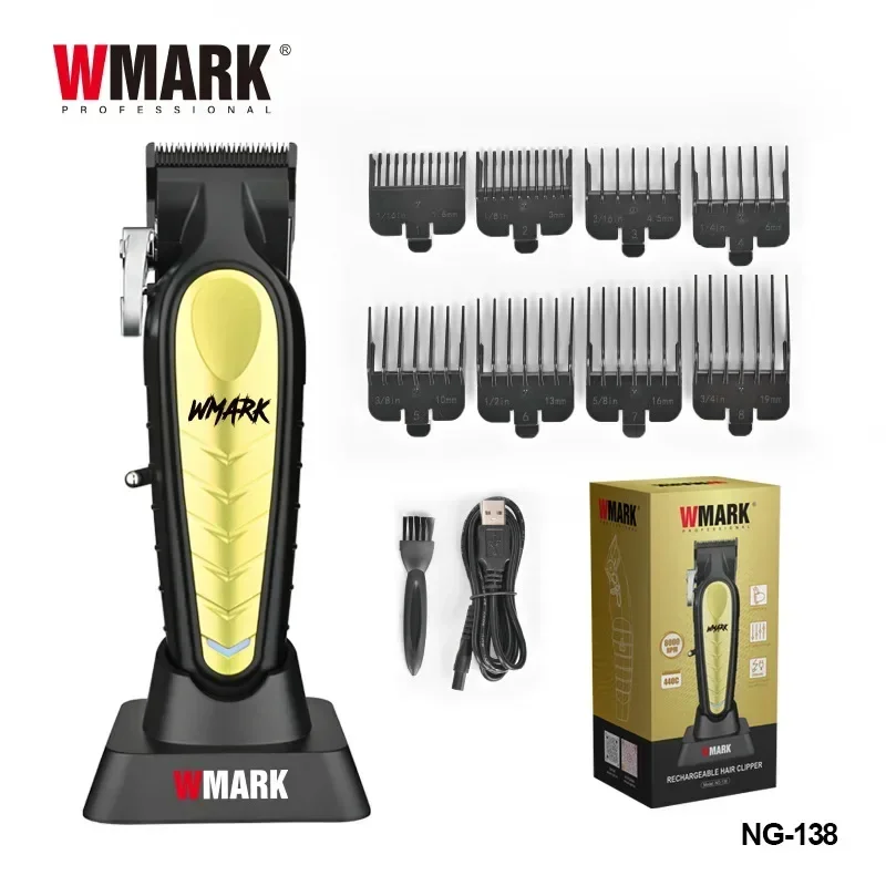 2024 New Hot Selling Charging Base Hair Trimmer for Men WMARK NG-138 New Hair Clipper Oil Head Electric Clippers