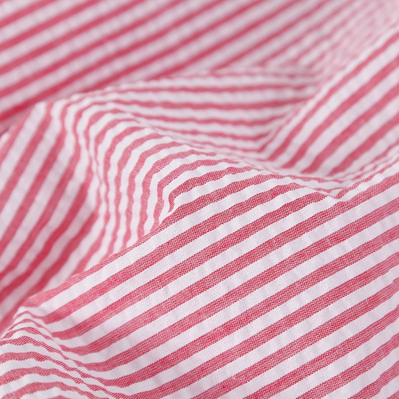 Bubble Plaid Striped Fabric Light Weight Polyester Cotton DIy Sewing Clothes Shirts Casual Wear Handmade Crafts Telas 100X145cm