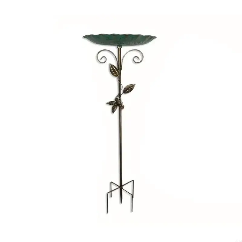 Heavy Duty Metal Bird Bath Water Dish Outdoor Watering Station Rustproof Finish