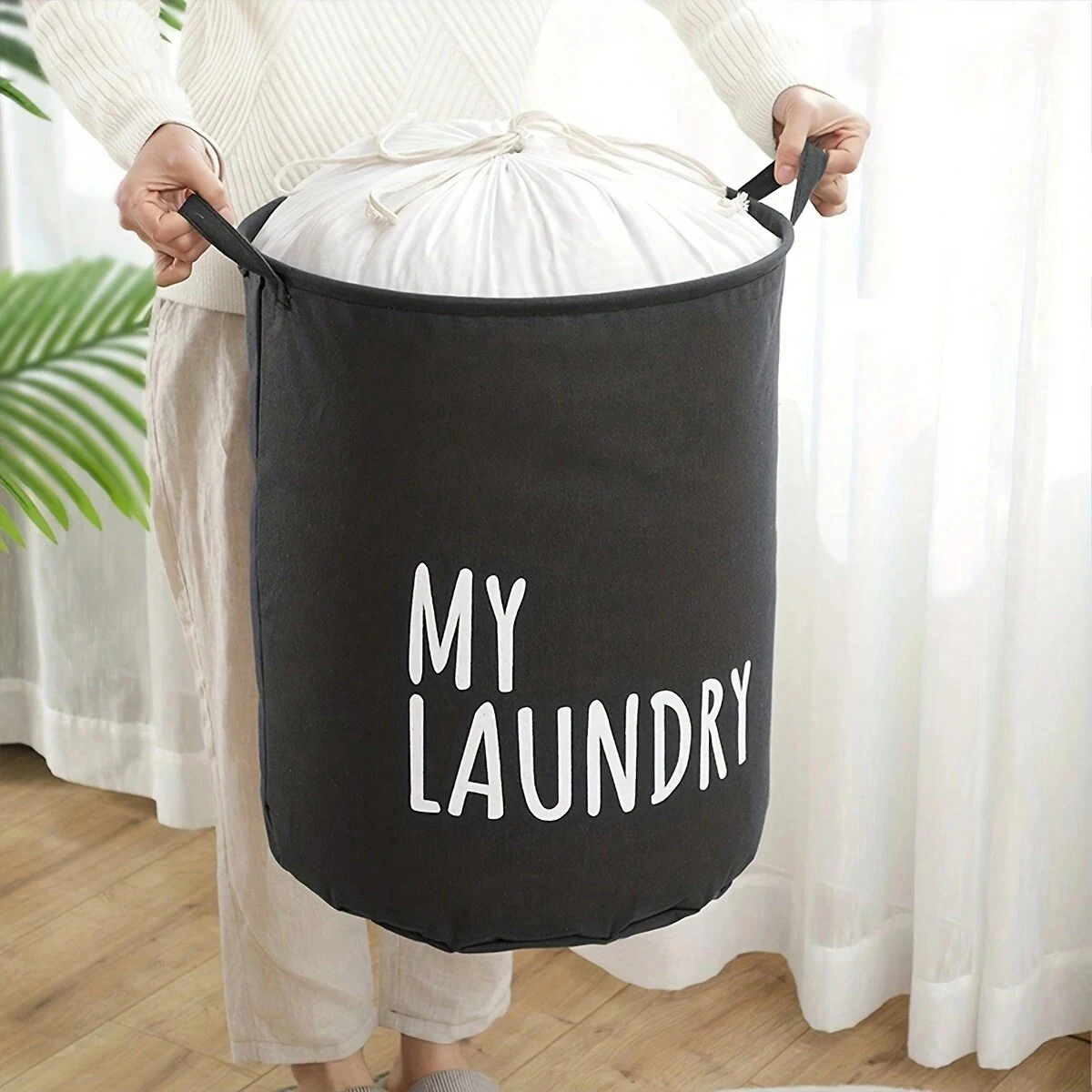 1 multifunctional foldable laundry basket with handle, suitable for organizing bedrooms, bathrooms, balconies, and dormitories