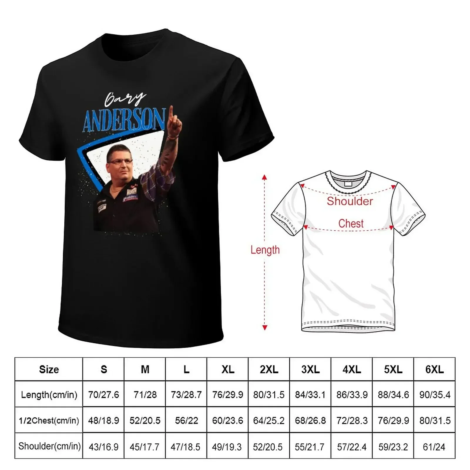 Gary Anderson Darts PDC 2022- ian white Gary Anderso darts team T-Shirt for a boy quick drying vintage plain white t shirts men