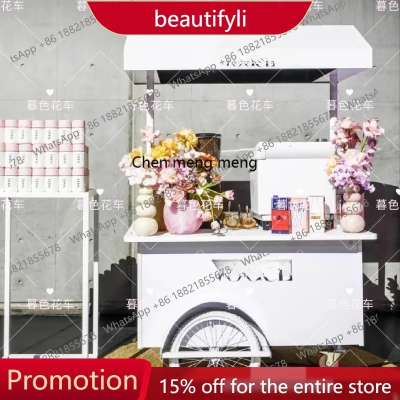 Q181  Iron float stall outdoor mobile float market stall snacks cold drink car