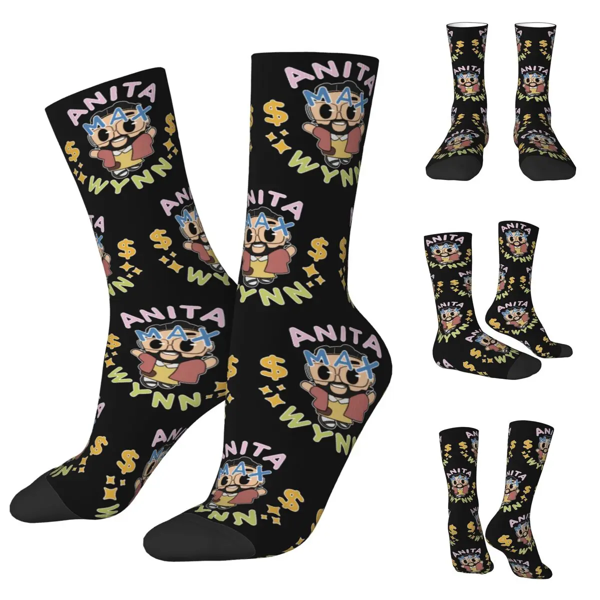 

3D printing cosy Unisex Socks,Cycling Anita Max Wynn Cartoon Interesting Four Seasons Socks