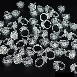 Pack of 50 Convenient Nail Ring Color Card Shelf Butterfly/Rose Ring Color Cards Nail Display Shelf Gel Polish Bottle Rack Stand