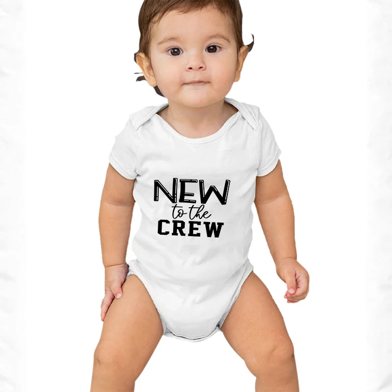 Family Siblings Matching Clothes Big Brother Again Big Sister Again New To Be Crew Print Kids T-shirts Newborn Cotton Bodysuits