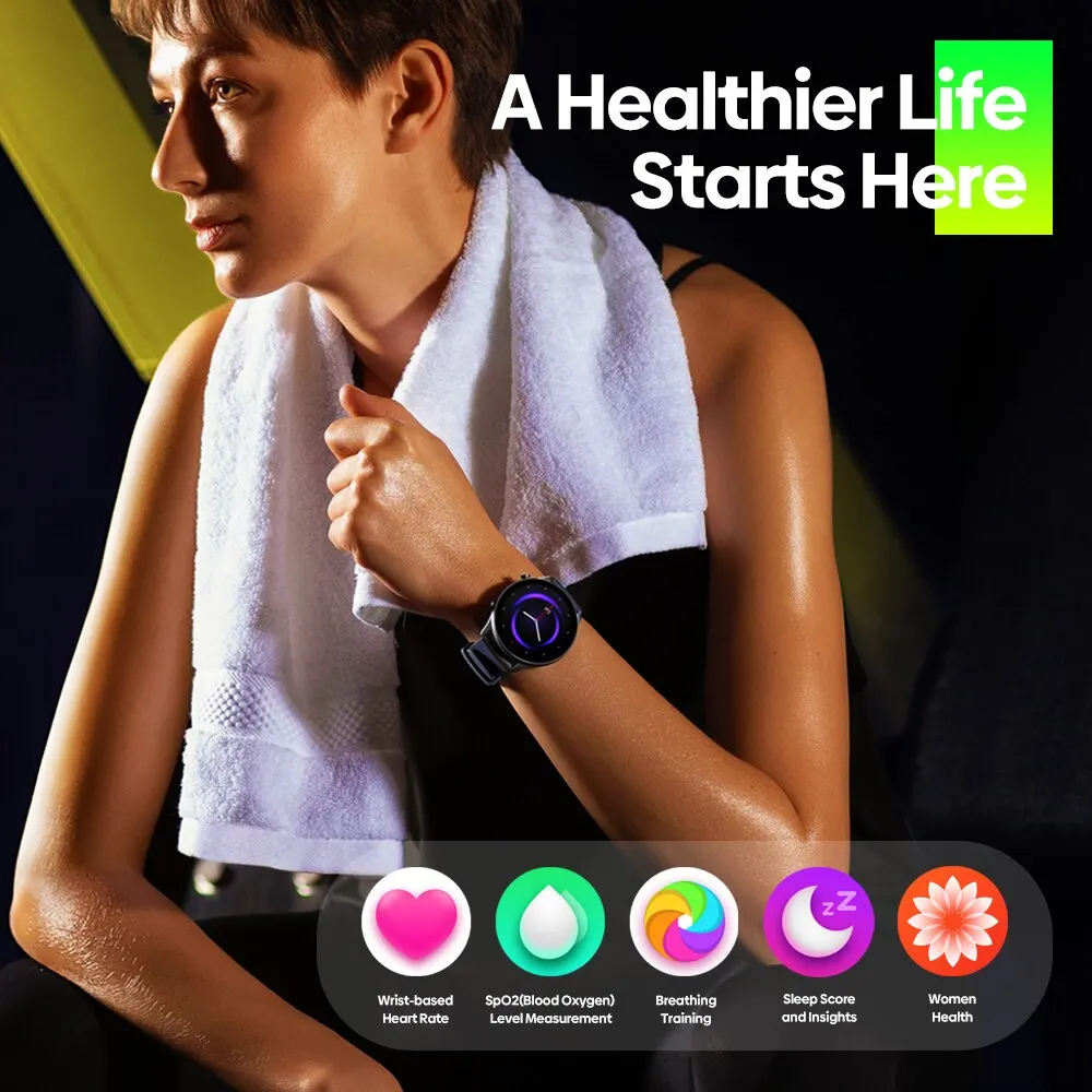 Zeblaze Btalk 2 Lite Voice Calling Smart Watch Groot 1.39 HD Display 24H Gezondheidsmonitor 100 + Workout Modes Smartwatch