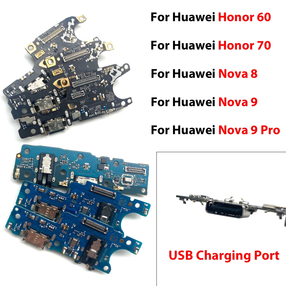 

USB Charging Dock Board For Huawei Honor 60 Nova 9 Pro Y70 Y71 Y72 Y60 Nove 9 SE Nova 12 SE Charger Port Connector Flex Cable