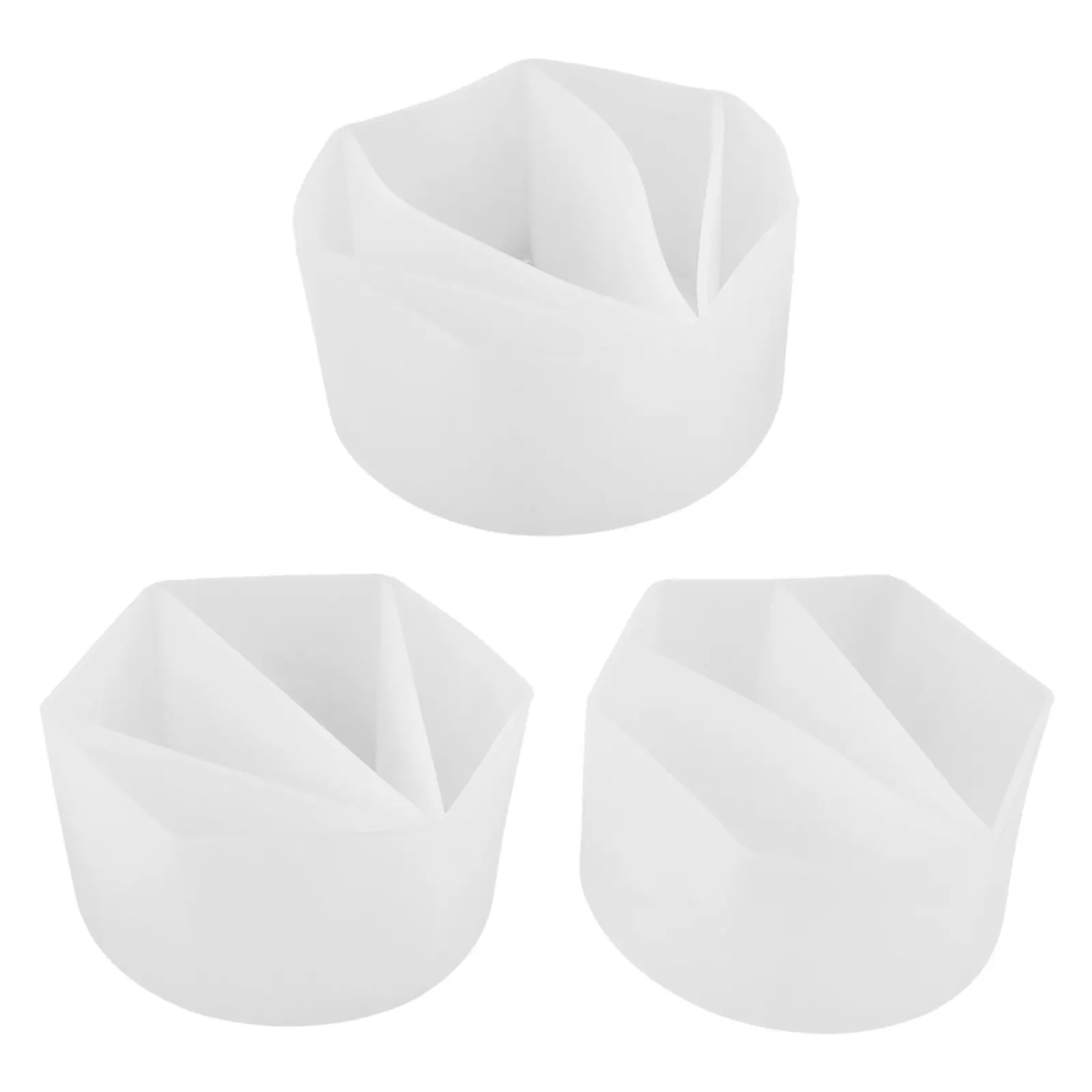 3Pcs Silicone Split Cups for Paint Pouring Fluid Art Resin Mixing Divided Cups Reusable Flexible Ergonomic Pouring Art Supplies