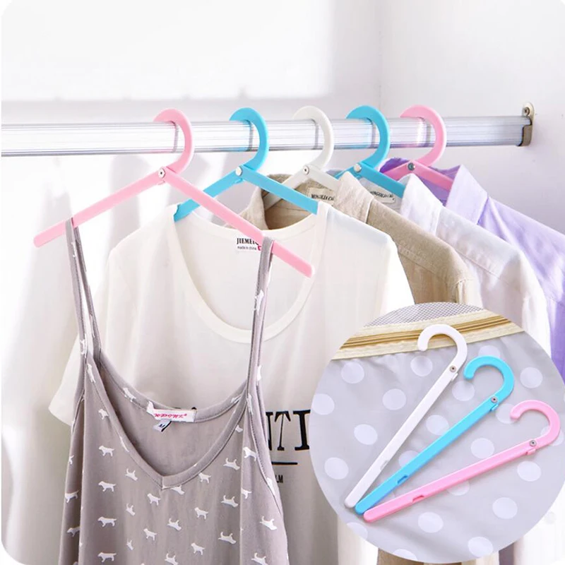 

10 Pcs/Lot Travel Outdoor Folding Portable Ultra Compact Plastic Durable Clothes Hanger