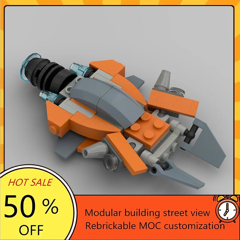 

53PCS Popular Space War Movie Model MOC Building Bricks Spaceship Modular Technology Gifts Holiday Assemble Children Toy Suit