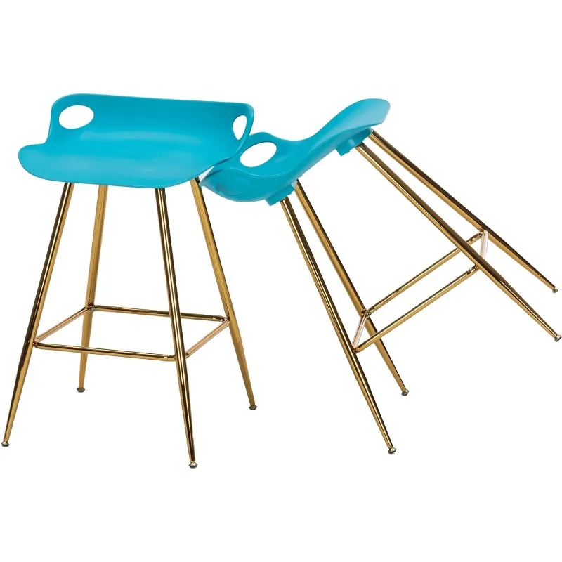 Schwarze Barhocker 2er-Set, goldene Barhocker 2er-Set.