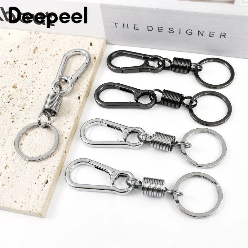 5/10Pcs 103mm Metal Carabiner Clips Belt Buckel Key Ring Backpack Spring Snap Hook Handbag Keychain Connect Loop DIY Accessories view 6