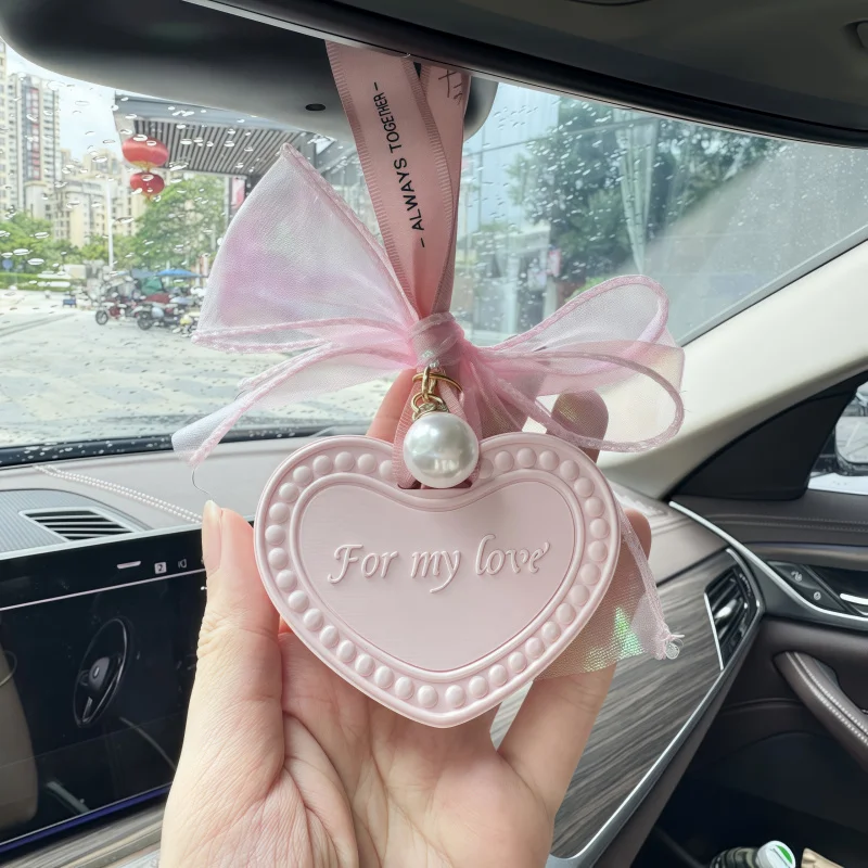 1pc Valentine's Day Aromatherapy Pendant Love Heart Car Air Freshener Hanging Decoration Bathroom Wardrobe Plaster Pendant