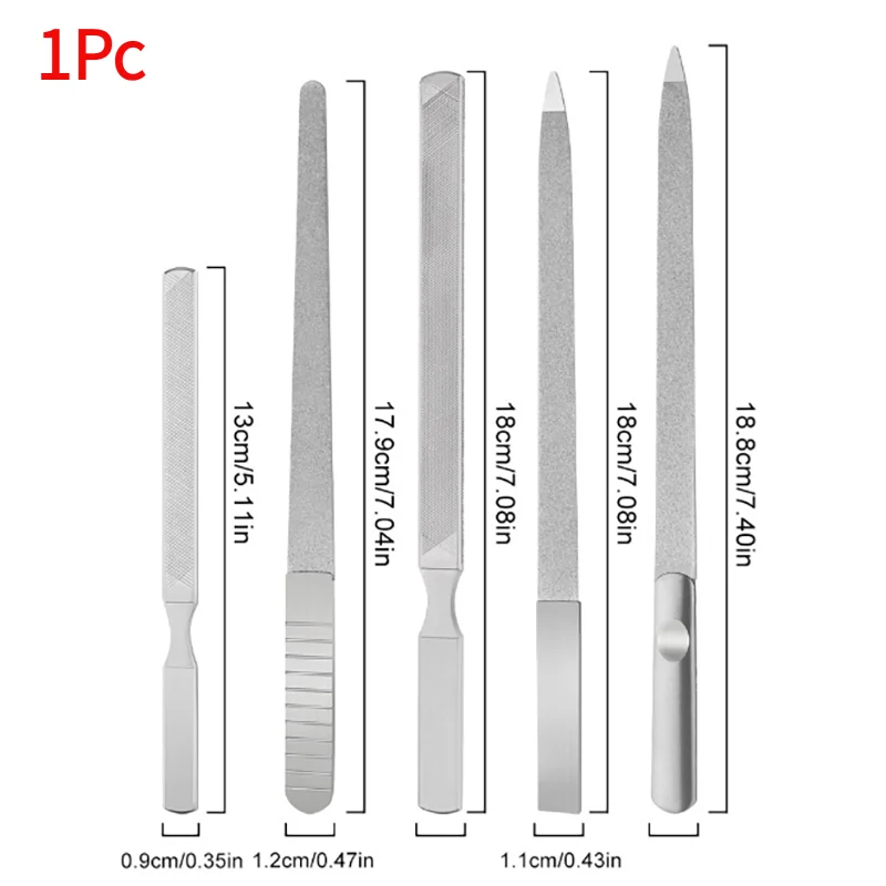 *Professional Nail File Stainless Steel Polishing Block Sanding For Nail Manicure Supplies Tools Art Beauty Finger Toe Care Too