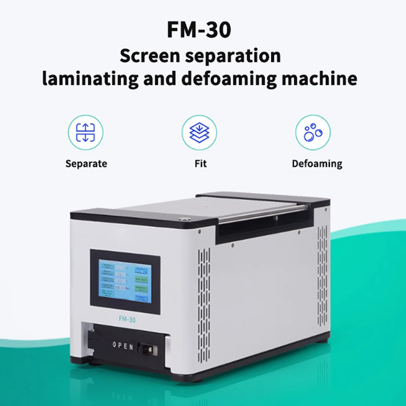 

FM-30 Multifunction Laminating Machine 5 In 1 Phone LCD Screen Bubble Remover Separator OCA Built-In Air Compressor Vacuum Pump