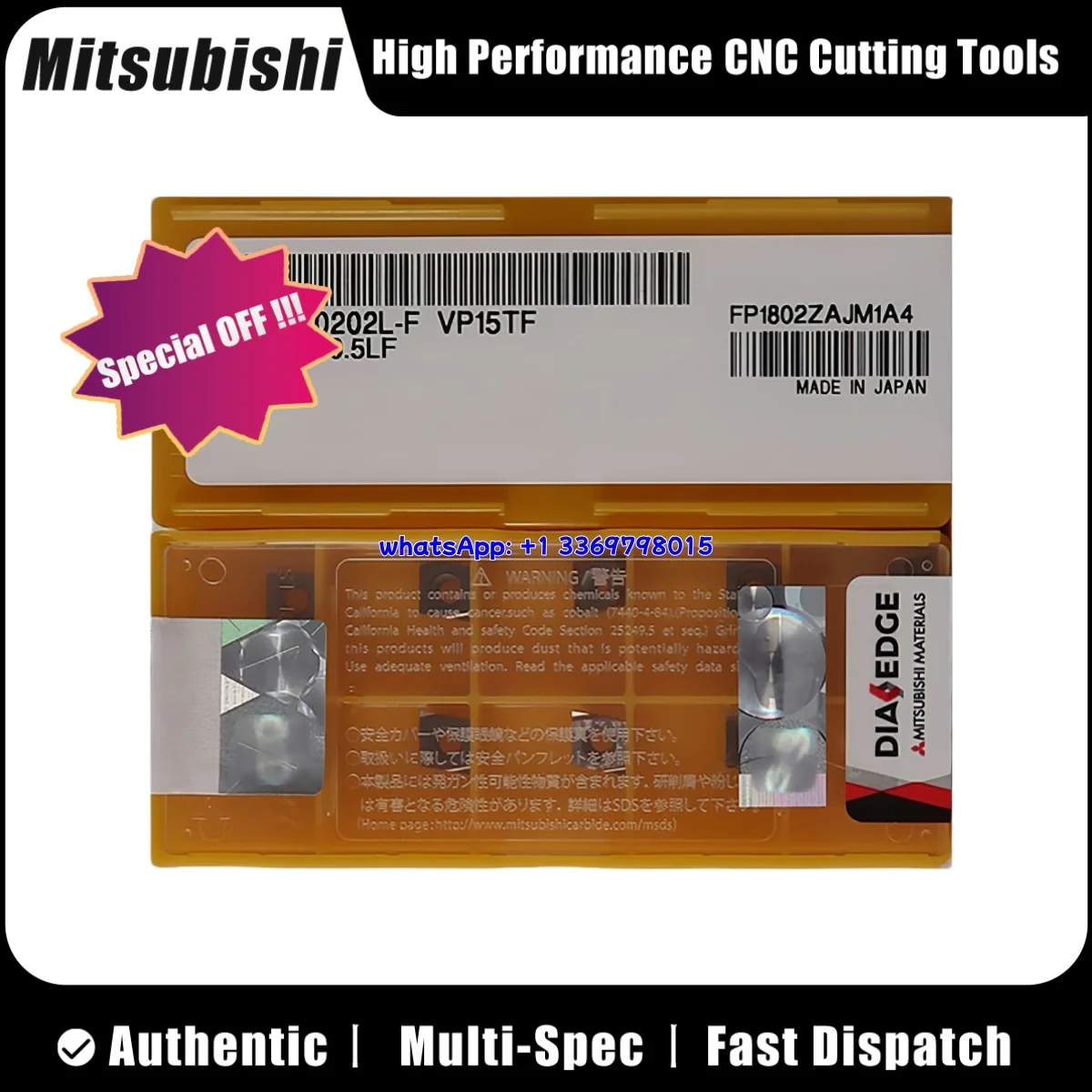 

Mitsubish i Original CCGH CCGH060202/04L CCGH060204R VP15TF Твердосплавные токарные вставки с покрытием для обработки отделки