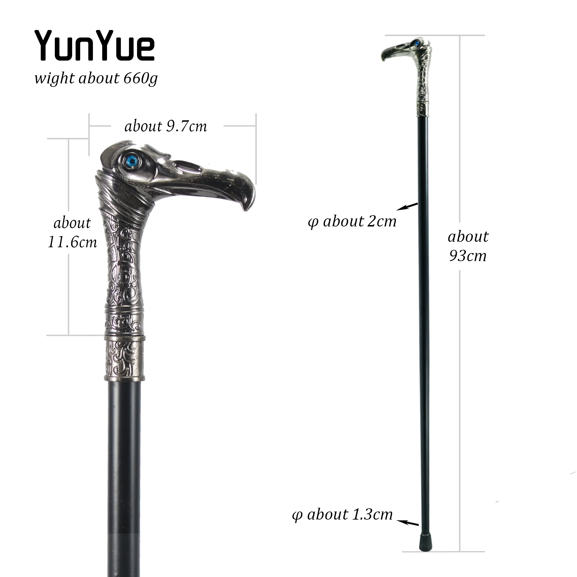 سبيكة النسر رئيس عصا للمشي ديكور عصا للمشي أنيقة موضة قصب اللوردز Syndicate تأثيري الرجال خمر عصا للمشي