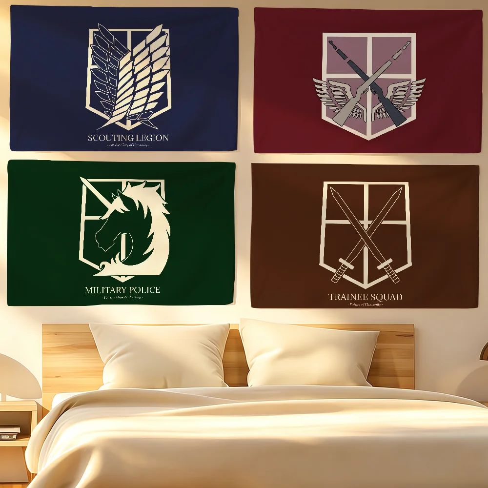 Anime A-Attack-S On Titan flag For Living Room Home Dorm Decor Wall Outdoor Camping Party Banner Gifts