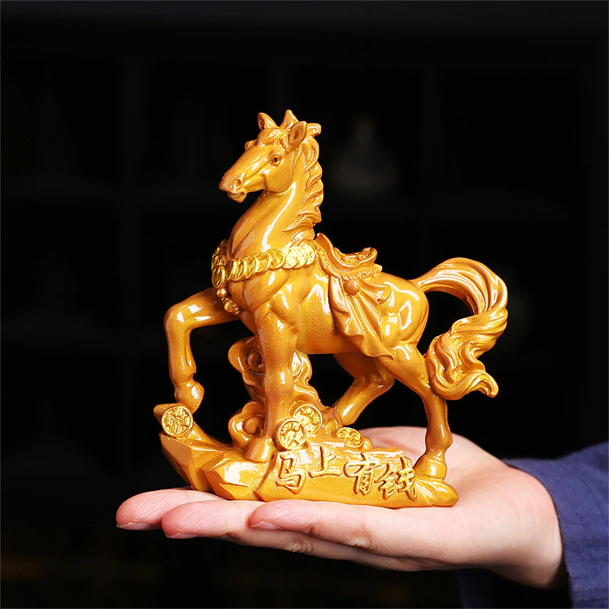 Color-changing tea pets, get rich now! Crafts and ornaments, environmentally friendly resin tea sets, tea ceremony accessories - Detail 1