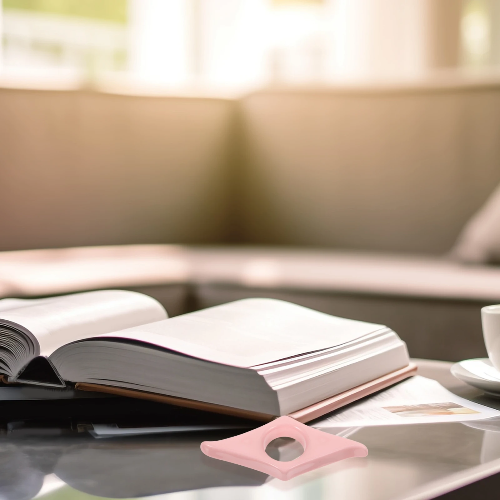 

Book Page Holder Reusable Bookmark Thumb Ring Reading Tool Strong Smooth Hole Comfortable Hold Universal Size Fits All