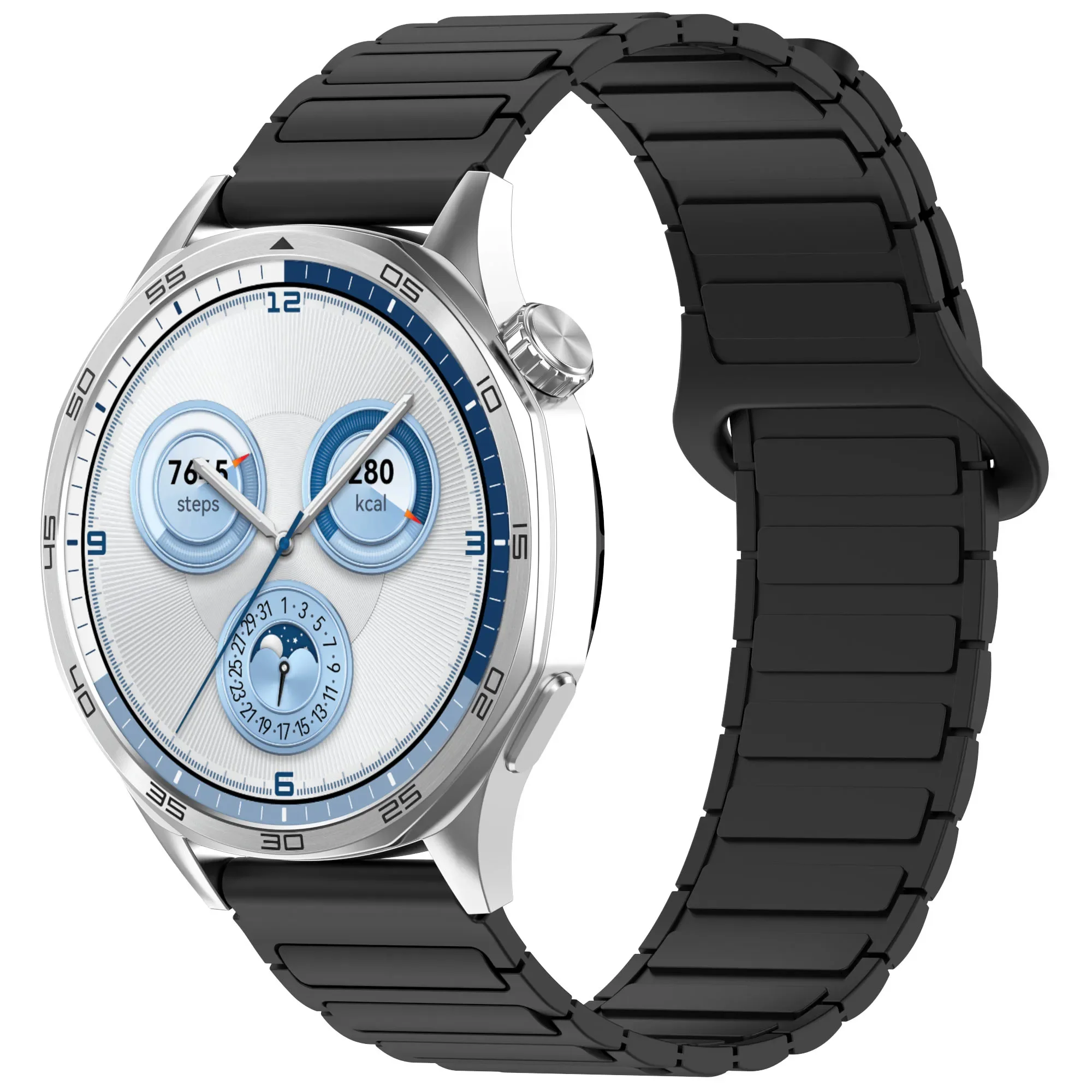 Two Color Magnetic Strap + Connector For Samsung Galaxy Watch 9 / Watch8 44mm 40mm Waterproof Bracelet