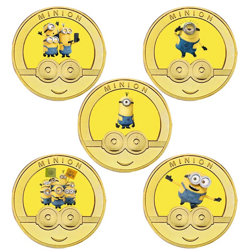 

Despicable Me Minion Kawaii Cartoon Commemorative Coin Cartoon Peripheral Creative Commemorative Badge Children's Gift