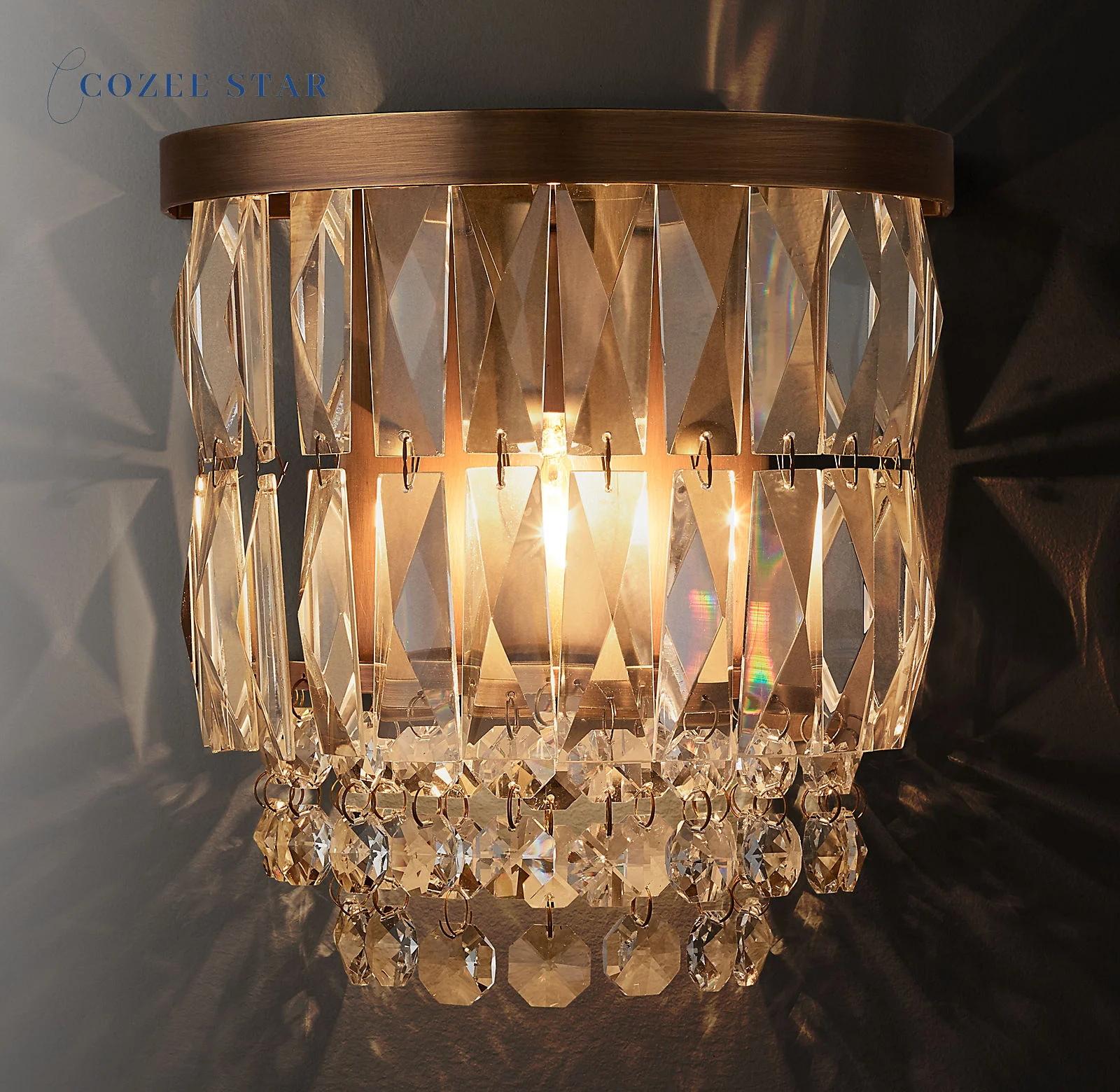 Portia Crystal Wall Sconce Light Modern LED Wall Lamps Lustre Living Room Bedroom Corridor Wall Lighting Fixture