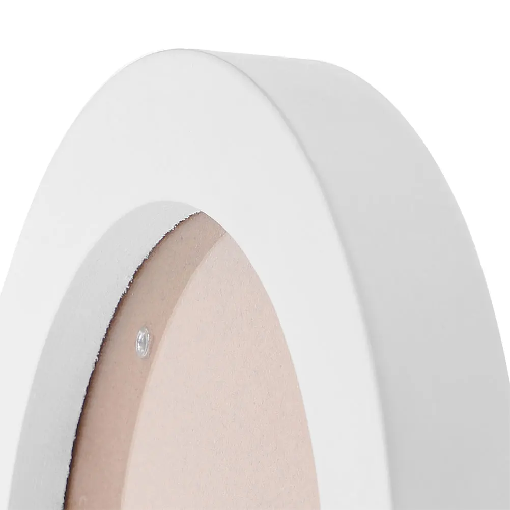

Round Wooden Photo Frame 6 Inch White Wall Hanging Picture Frames Simple Vintage Decor Display Home Office Use