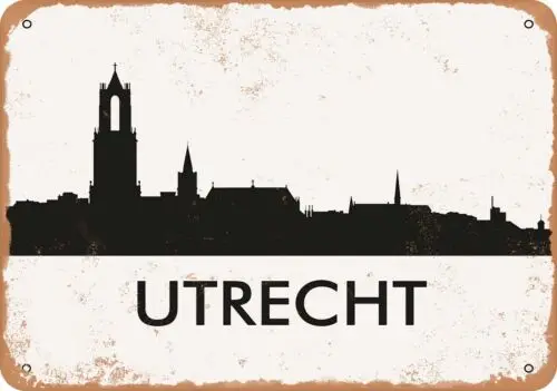 Metal Sign - Utrecht Skyline - Vintage Look