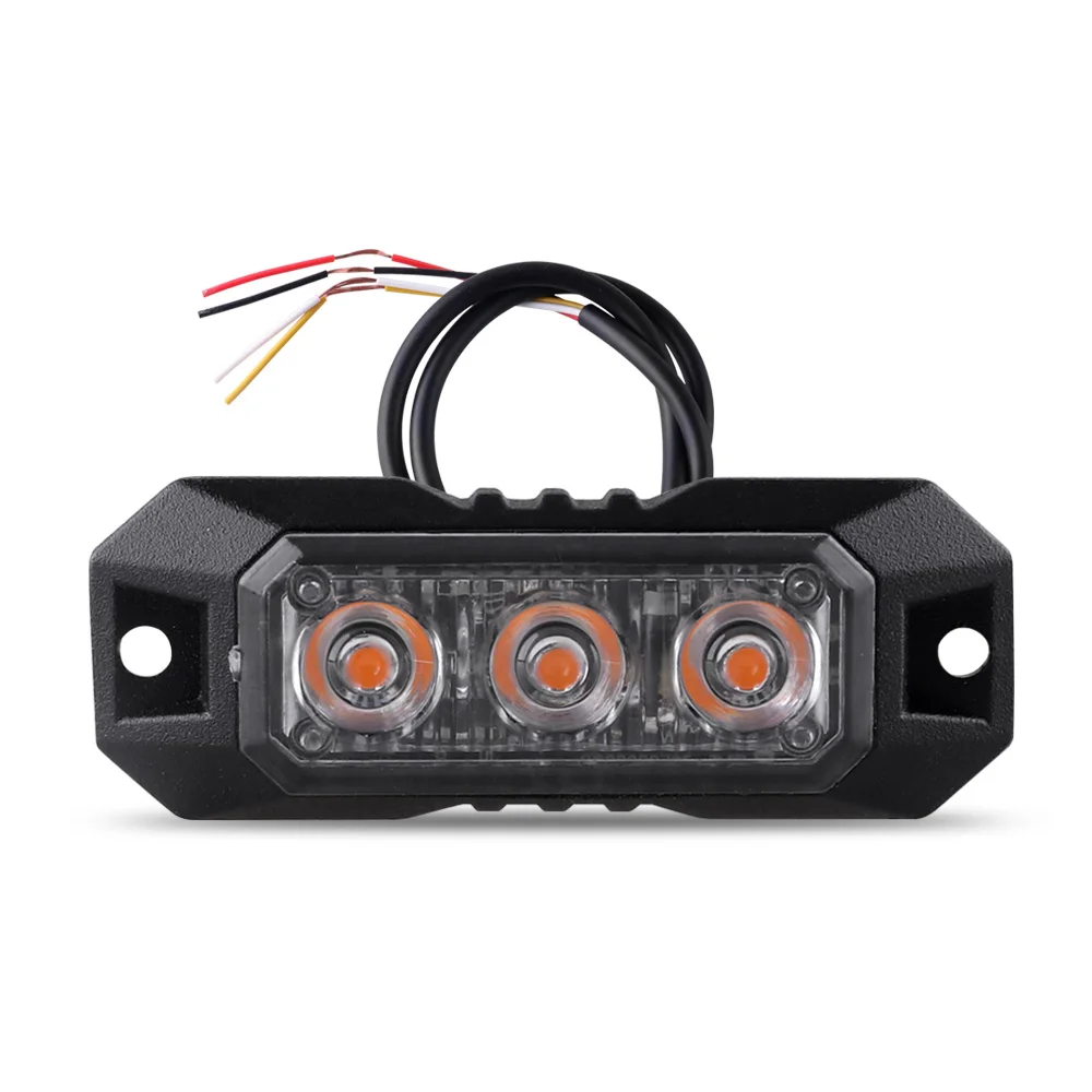 12-24V,1PCS 4 Styles Strobe Warning Light Strobe Grille Flashing Lightbar Truck Car Beacon Lamp Traffic Light 12V 24V Car Light