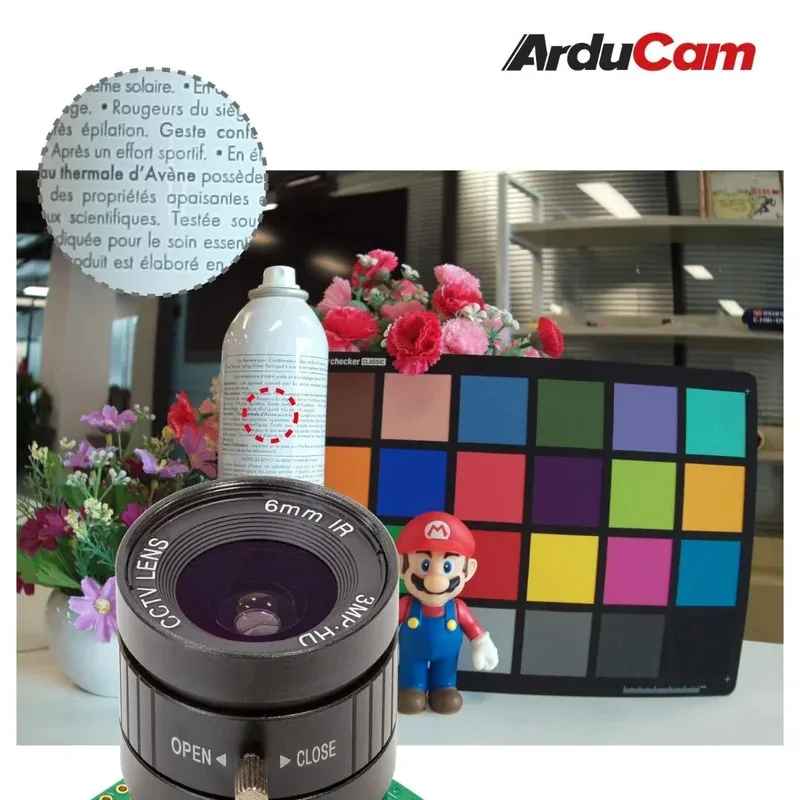 Glow Arducam, câmera NX 12,3 MP 1/2,3 polegadas IMX477P IR-CUT com lente CS de 6 mm de alta qualidade