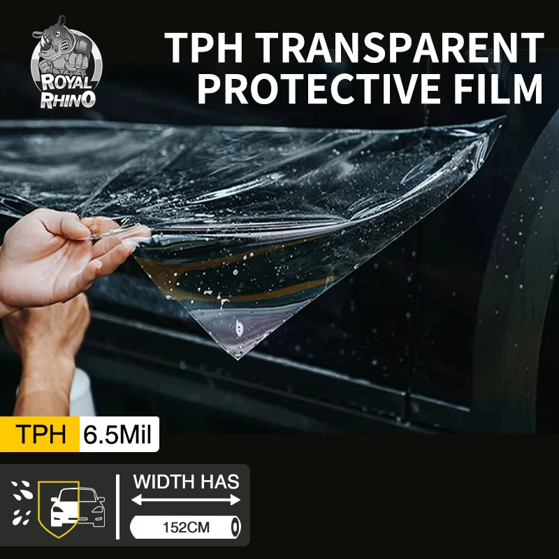 

50cmx152cm High-Gloss Transparent PPF Vinyl Wrap with Heat repair Technology Scratch Yellowing UV Resistant Automotive Protectio